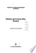 Chatino de la Zona Alta, Oaxaca