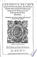 Chronica del ... rey Don Alonso el Onzeno ... en Castilla