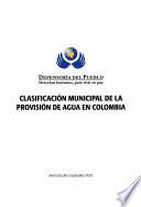 Clasificación municipal de la provisión de agua en Colombia