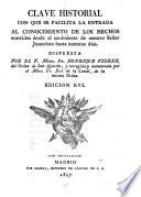 Clave historial con que se facilita la entrada al conocimiente de los hechos desde el nacimiente de Jesucristo hasta nuestros dias