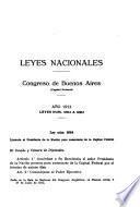 Colección completa de leyes nacionales sancionadas por el Honorable Congreso ...