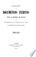 Colección de documentos inéditos para la historia de España