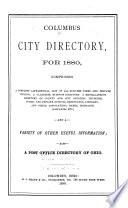 Columbus City Directory