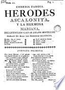 Comedia famosa, Herodes Ascalonita y la hermosa Mariana