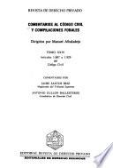 Comentarios al Código civil y compilaciones forales