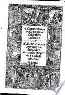 Commentarios (traduzidos en lengua Castellana por Miguel de Eguia) nuevamente Impressos y corregidos
