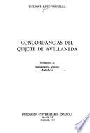 Concordancias del Quijote de Avellaneda