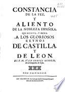 Constancia de la fee, y aliento de la nobleza española