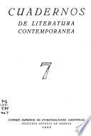 Cuadernos de literatura contemporánea