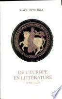 Libro De l'Europe en littérature