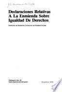 Declaraciones relativas a la enmienda sobre igualdad de derechos