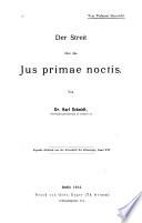 Der streit über das jus primae noctis