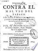 Desengaño contra el mal vso del tabaco