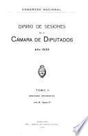 Diario de sesiones de la Cámara de Diputados
