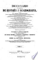 Diccionario universal de historia y de geografia ...