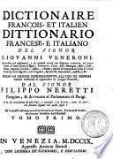 Dictionaire françois, et italien