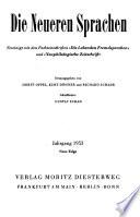 Die Neueren Sprachen