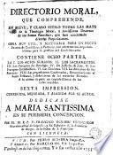 Directorio moral que comprehende ...