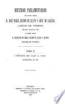 Discursos parlamentarios, publ. y anotados por F. de B. Queipo de Llano y Gayoso