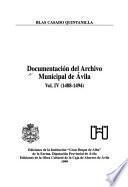 Documentación del Archivo Municipal de Avila (1256-1474): 1488-1494