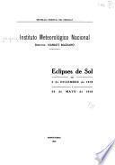 Eclipses de sol del 3 de diciembre de 1918 y 29 de mayo de 1919