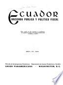 Ecuador: hacienda pública y política fiscal