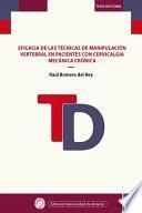 Eficacia de las técnicas de manipulación vertebral en pacientes con cervicalgia mecánica crónica