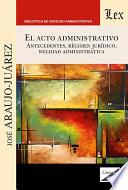 El Acto administrativo