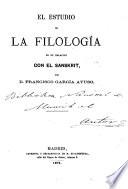 El estudio de la filología en su relacion con el Sanskrit