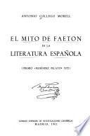 El mito de Faetón en la literatura española