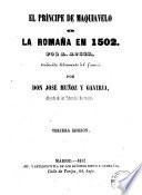 El Príncipe de Maquiavelo, o, La romaña en 1502