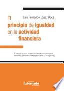 El principio de igualdad en la actividad financiera.
