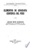 Elementos de geografía científica del Perú