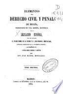 Elementos del derecho civil y penal de España