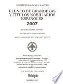 Elenco de grandezas y títulos nobiliarios españoles