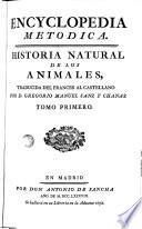 Encyclopedia Metòdic1a: historia natural de los animales, 1