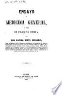 Ensayo de medicina general ó sea de filosofía médica