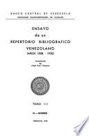 Ensayo de un repertorio bibliográfico venezolano