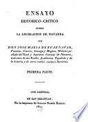 Ensayo historico-critico sobre la Legislacion de Navarra
