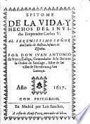 Epitome de la vida y hechos del ... Emperador Carlos V.