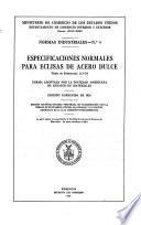Especificaciones Normales Para Eclisas de Acero Dulce