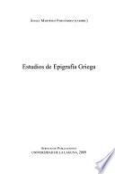 Estudios de epigrafía griega