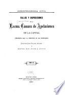 Fallos y disposiciones de la exma. Cámara de Apelaciones de la Capital