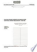 Libro FAO Field Project Reports on Aquaculture