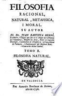 Filosofia racional, natural, metafisica i moral
