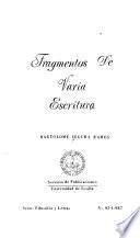 Fragmentos de varia escritura