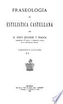 Fraseología o estilística castellana: Chabeta-Llover