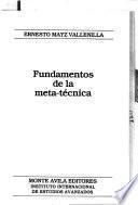 Fundamentos de la meta-técnica