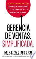 Libro Gerencia de Ventas. Simplificada
