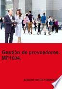 Gestión de Proveedores. MF1004.